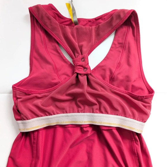 Lolë Pink Racerback Tank Top With Integrated Bra In Size Medium - Picture 12 of 13